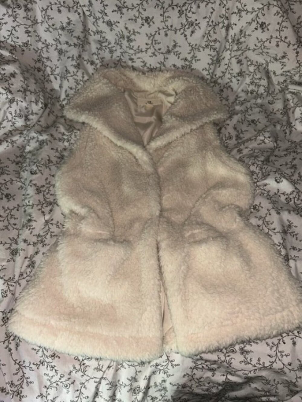 Fluffy White Vest
